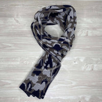 Lanvin Unisex 'Brun Camouflage' Uld Halstørklæde (One Size) 🦬