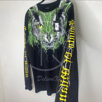 Marcelo Burlon Men's 'Owl Face' Long Sleeve T-shirt (M) 🦉