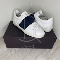 Valentino Garvani 'Navy Stripe' Calfskin Open Herre Sneakers (43) 🏎