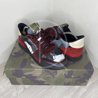 Valentino Garavani Rockrunner 'Grey & Red' Camo Sneakers Herre (42) 🦶🏼