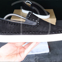 Christian Louboutin 'Black Suede' Pik Boat (41.5) ✌🏽