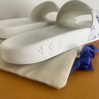 Louis Vuitton Slides, 'Waterfront Mule' White Monogram Men's (42)
