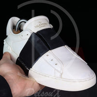 Valentino Sneakers, 'Black Stripe' Open Slip-ons (40) 🤴🏽