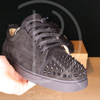 Christian Louboutin 'Black Suede' Junior Spikes (43.5) 🥷🏼