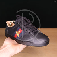 Gucci Ace 'Black Leather' Bee (43) 🐝