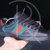 Gucci Ace ’Black Leather’ (41.5) 🐈⬛