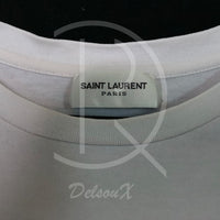 Saint Laurent T-shirt ‘Small Logo’ White (L) 🏳