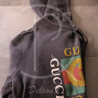 Gucci Hoodie Distressed Fake Logo ‘Black’ (L) 🤡