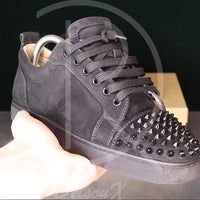 Christian Louboutin ’Black Suede’ Junior Spikes (40) 🕷