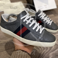 Gucci Ace 'Grey Signature' Leather (43.5) 🌚