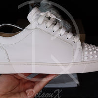 Christian Louboutin 'White Leather' Junior Spikes (42.5) 🕊
