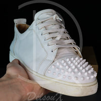 Christian Louboutin 'White Leather' Junior Spikes (44.5) 🪙