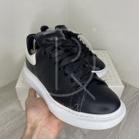 Alexander McQueen Herre 'Black Leather' Oversized (43) ♠️