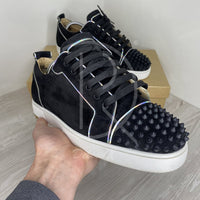 Christian Louboutin 'Black Mat' Junior Spikes Herre (44) 🧢