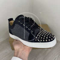 Christian Louboutin 'Black/Silver' Junior Spikes Orlato Flat (41.5) ♥️