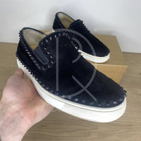 Christian Louboutin 'Black Suede' Pik Boat (41.5) ☀️