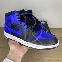 Nike Sneakers, Jordan 1 Mid 'Hyper Royal' Tumbled Leather (45.5) 🏀