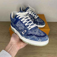 Louis Vuitton Trainer Sneaker 'Denim Monogram' (42.5) 👑