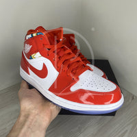 Nike Air Jordan 1 Mid 'Barcelona' Sweater Red Patent (44) 💃🏽