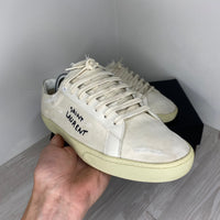 Saint Laurent Sneakers, 'Beige' Court Classic Distressed Herre (42) 🙀