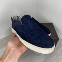 Bottega Veneta Dodger 'Dark Navy' Herre Slip Ons (41) 🧢