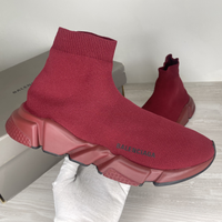 Balenciaga Sneakers, 'Red Flame / Burgundy' Speed Trainers Herre Sneakers (42) 😇