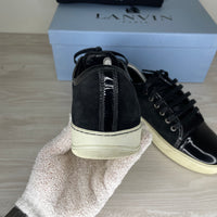 Lanvin Sneakers, 'Black Suede' Lak Toe (40)