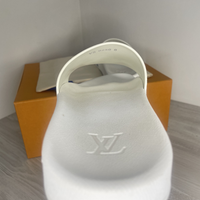Louis Vuitton Slides, 'Waterfront Mule' White Monogram Men's (42)