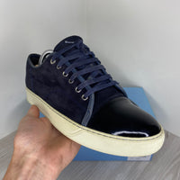 Lanvin Sneakers, 'Navy Suede' Lak Toe Herre Sneakers (41) 🤤