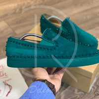 Christian Louboutin 'Green Suede' Pik Boat (42) 🩸