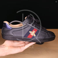 Gucci Ace 'Black Leather' Bee (43) 🐝