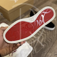Christian Louboutin ’Black Suede' Pik Boat (40) 🩸