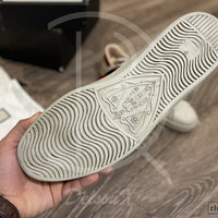 Gucci Ace 'Flames' Beige Leather (45) 🎇