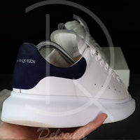 (RESERVERET) Alexander McQueens 'White Leather w. Blue Suede' Oversized (40.5) 🦋