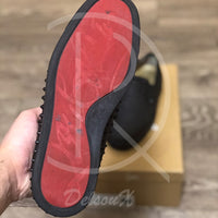 Christian Louboutin 'Black Leather' Pik Boats (40) 👟