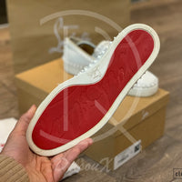 Christian Louboutin White Calf Leather Slip-Ons (43) 👟