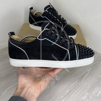 Christian Louboutin 'Black Mat' Junior Spikes Herre (44) 🧢