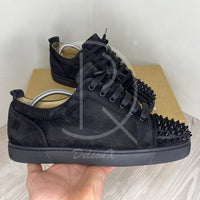 Christian Louboutin 'Black Suede' Junior Spikes (42) 🖲