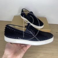 Christian Louboutin 'Black Suede' Pik Boat (41.5) ☀️