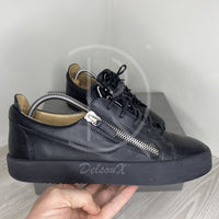 Giuseppe Zanotti Frankie 'All Black' Low Croc Zipped (41.5)