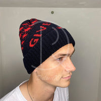 Givenchy 'Rød' Logo Uld Hue Unisex (One Size) 🤗