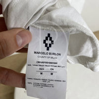 Marcelo Burlon Men's White 'Flame And Wing' T-shirt (M) 🙀