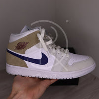 Nike Air Jordan 1 Mid 'Tan Suede Navy' (44) 🍮