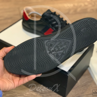 Gucci Ace ’Bee’ Black Leather (44) 🌤