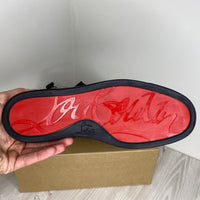Christian Louboutin Sneakers, 'Black Leather' Junior Spikes Herre Sneakers (40) 😎