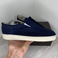 Bottega Veneta Dodger 'Dark Navy' Herre Slip Ons (41) 🧢