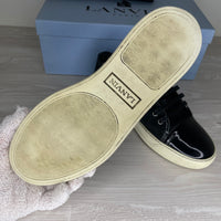 Lanvin Sneakers, 'Black Suede' Lak Toe (40)