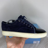 Lanvin Sneakers, 'Navy Suede' Lak Toe Herre Sneakers (41) 🤤