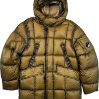 C.P. Company Jakke, Herre D.D. Shell Down Parka 'Brun / Guld' (Large, X-Large & XX-Large)