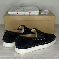 Christian Louboutin Sneakers, 'Black Mix' Suede Pik Boat (41)